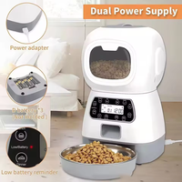 Distributeur automatique de nourriture pour chien 3,5 L, distributeur intelligent de nourriture pour chiens et chats, minuterie Wifi, bol en acier inoxydable, nourrisseur automatique pour chiens et chats, accessoires pour animaux de compagnie