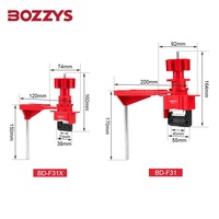BOZZYS Bloqueo de válvula de bola universal de un solo brazo de acero de 40mm con abrazadera de válvula para bloqueo de puertas y compuertas