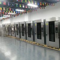 Nouveau four à pain électrique commercial à commande numérique rotative entièrement automatique avec grande capacité et usage industriel multicouche