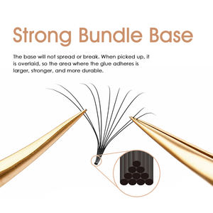 Personalizado con logotipo 6D-20D Base afilada Ventiladores prefabricados Extensiones de pestañas Todos los tamaños Fácil injerto Pestañas sueltas tenues - Product Image 4