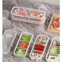 Luchtdicht afsluitbare voedselcontainers met deksels, transparante koelkast organizers voor maaltijdvoorbereiding, stapelbare plastic voedselbewaarboxen