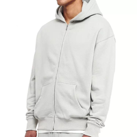 Penjualan Panas 100% Katun Sweatshirt Grosir Hoodie Resleting Pria Pullover Hoodie Ukuran Besar Bordir Huruf Kustom Hoodie