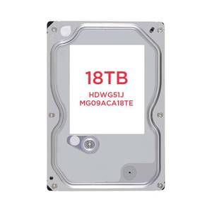 Disque dur NAS 18 To 3,5 pouces SATA III 7200 tr/min 512 Mo de cache Hélium HDWG51J MG09ACA18TE - Product Image 1