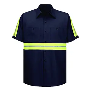 New design men's work reflective blue safety t-shirts