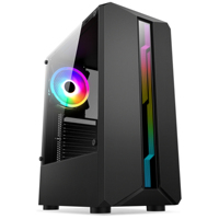 High Airflow Mid Tower Tempered Glass Fish tank Pc case Cubic Unique Pc case Support Fans