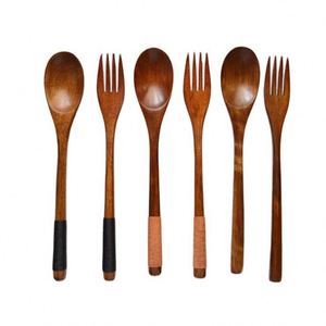 Ensemble de couverts portables en bois de Nanmu massif, style japonais, anti-brûlure, pour cuisine, comprenant cuillère, fourchette et baguettes - Product Image 5