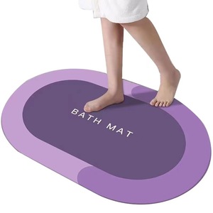 Alfombrilla de baño minimalista moderna Diatom Ooze �C de secado rápido, antideslizante, alfombrilla absorbente de agua para inodoro - Product Image 5