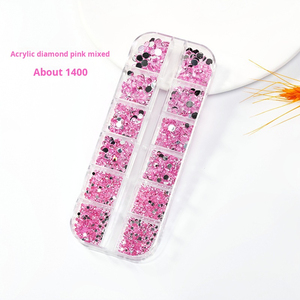 3D Plastic Nail Rhinestones <b>Red</b> Green Gold Mix Snowflake Pearl <b>Glitter</b> Christmas Nail Art Jewelry Decoration Manicure - Product Image 5