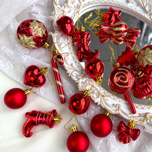 30PCS Set Hiasan Natal Mewah Anti Pecah Bentuk Permen Lollipop Bulat & Oval untuk Pohon Natal - Product Image 5