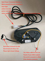 Spidometer Takometer Digital LED Multifungsi untuk Sepeda Motor Listrik 48V60V72V