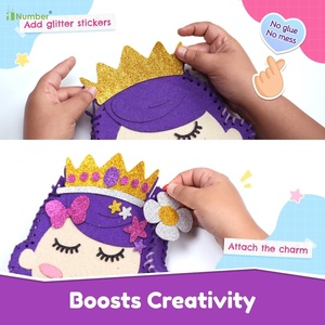 Divertente <span class=keywords><strong>fai</strong></span> <span class=keywords><strong>da</strong></span> te sentito borsa artigianale <span class=keywords><strong>da</strong></span> principessa giocattolo educativo morbido per bambini kit <span class=keywords><strong>fai</strong></span> <span class=keywords><strong>da</strong></span> te per ragazze e ragazzi - Product Image 4