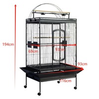 Cage à oiseaux en acier de style contemporain, faite à la main, pour perroquets gris ara, grande cage pour animaux de compagnie, multicolore, pour usage intérieur, en promotion