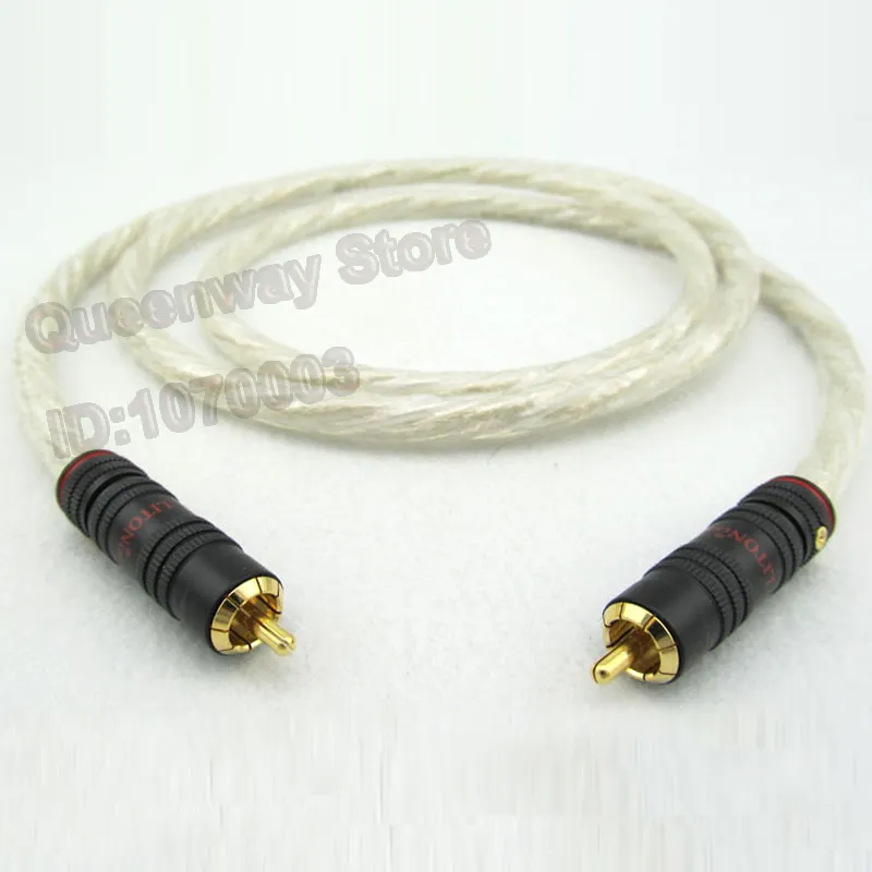 Cáp Đồng Tín Hiệu HI-FI OFC Cáp Âm Thanh Mạ Vàng Lotus Cắm Cáp Loa Siêu Trầm Đồng Trục RCA