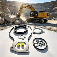 Kit de rondelles de carter de volant moteur YANN'S 4498561 449-8561 - Structure arrière pour moteurs diesel CAT C15 C18