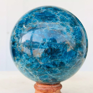 سعر المصنع جودة عالية الشفاء الطبيعي الكريستال المصقول الكرة الزرقاء Apatite المجال للهدايا المعدنية - Product Image 2