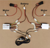 Kit moteur à courant continu 500W à double entraînement pour chariot électrique, chariot à roues larges tout-terrain de 10 pouces, scooter, chariot
