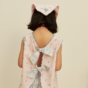 Conjunto de Verano 2026 para Niñas, Estilo <span class=keywords><strong>Retro</strong></span> Dulce y Fresco, con Rayas y Flores, de Algodón, Pantalones Cómodos y Transpirables para Bebés - Product Image 3