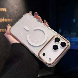 Funda Magnética Transparente con Brillantina para iPhone 17, 17 Air, 16 Pro Max, 15, 14, con Carga Inalámbrica, Carcasa Trasera Suave y Transparente - Product Image 5