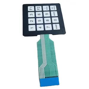 Low Moq Price Custom Design Lexan PC Label Sticker Membrane Button Keypad Keyboard Membrane Switch With Led Illuminated