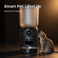 Distributeur automatique intelligent de nourriture pour animaux de compagnie 6L avec caméra, application WiFi, contrôle à distance, alimentation programmée, vision nocturne, distributeur de nourriture ABS pour chiens et chats