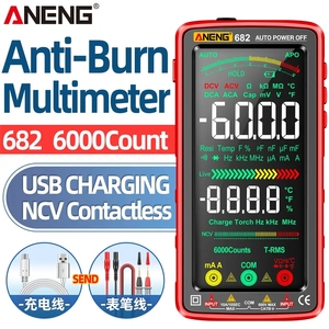 Multímetro Digital Inteligente 682 Recargable con Pantalla LCD Grande de 6000 Dígitos y Protección Anti-quemaduras - Product Image 4