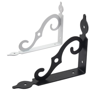 Support mural Juwoya en fer noir, 4 supports en L pour étagères et supports - Product Image 4