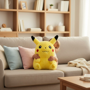 Peluche <span class=keywords><strong>Pikachu</strong></span> Elfico 30° Anniversario Transfrontaliero, Design Chibi, Morbido e Carino, in Cotone PP, Antistress, per Appassionati di Anime - Product Image 2