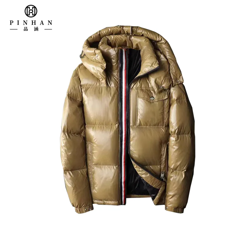 Designer brand new men's jacket bubble cotton Gold men's down coats hooded duck down winter puffer jacket for men