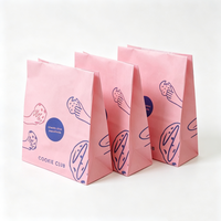 Sacs en papier personnalisés avec logo imprimé, résistants à l'huile, pour emballage alimentaire jetable, frites, poulet et biscuits