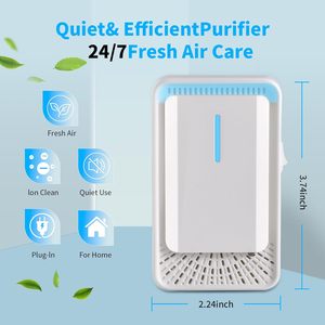 Purificateur <span class=keywords><strong>d</strong></span>'<span class=keywords><strong>air</strong></span> domestique à ions négatifs, purificateur <span class=keywords><strong>d</strong></span>'<span class=keywords><strong>air</strong></span> à brancher et mini <span class=keywords><strong>d</strong></span>ésodorisant silencieux portable pour les acariens, <span class=keywords><strong>ioniseur</strong></span> pour chambre à coucher - Product Image 2