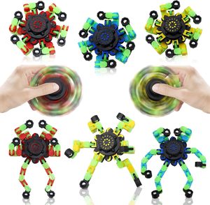 Gyro mécanique à doigt transformable en chaîne Mecha, nouveauté créative DIY, jouet anti-stress, fidget spinner - Product Image 1