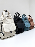 Sac à dos unisexe Bote, style élégant et tendance, couleur unie, polyvalent, à double bandoulière, imperméable, en nylon avec fermeture éclair, 20L, en polyester