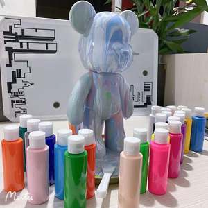 Oso Violento para Pintar DIY, Bearbricks, Pintura Fluida Manual, Decoración Creativa para el Hogar, Figura de Muñeco Hecha a Mano, Juguetes de Regalo - Product Image 6
