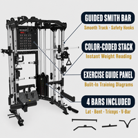 Équipement de fitness multifonctionnel pour la maison : machine Smith et rack à squats