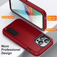 Coque de téléphone antichoc 3 couches colorée avec support pour iPhone 17 18 16E 15 Plus 14 13 Pro 12 Pro Max 11 XR XS 6 7 8 – Vente en gros