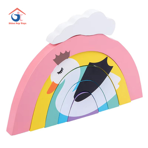 Dropshipping Products 2026 Montessori Wooden Rainbow Stacking Blocks Popular <b>Educational</b> <b>Toys</b> for Kids - Product Image 1