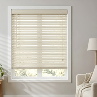 Persianas Venecianas de Plástico, Inalámbricas y con Cable, de Vinilo, Blancas, Hechas a Medida, para Interiores, Baños y Cocinas, Fáciles de Limpiar