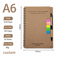 Carnet de notes OEM Campus avec autocollants écologiques colorés et stylo – Fabricant de carnets personnalisés