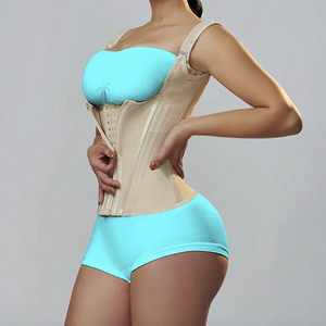 LANGQIN kadın çift <span class=keywords><strong>s</strong></span>ıkıştırma bel eğitmen korse colomcorset as kuşaklar fermuar kanca düz göbek zayıflama vücut bel Cinchers - Product Image 3