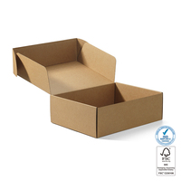 Boîte d'expédition en carton ondulé Kraft avec impression de logo personnalisé, boîte d'expédition aérienne, boîte à courrier en papier recyclé pour l'emballage de vêtements et de cadeaux