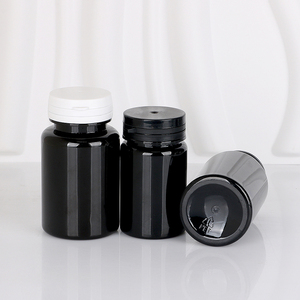 Flacon capsule personnalisé pour emballage pharmaceutique, flacon en plastique PET, pot à pilules pour produits de santé avec bouchon à vis à ouverture facile - Product Image 1