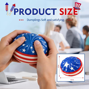 Independence Day Squeeze Toys Dumplings Colorful Fidget Dumplings Stress Ball Giant Sensory Glitter Toys with <b>Steamer</b> - Product Image 6