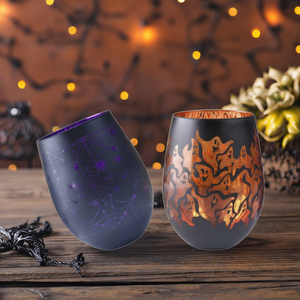 Vasos de Agua de Cristal sin Plomo Personalizados al por Mayor, Vasos de Cristal con Forma de Huevo de 17 oz para <span class=keywords><strong>Halloween</strong></span>, <span class=keywords><strong>Vaso</strong></span> de Vino - Product Image 3