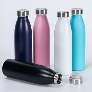 Botol Air 700Ml untuk Olahraga Luar Ruangan Anak Siswa Botol Air Logam Baja Tahan Karat dengan Set Logo Kustom