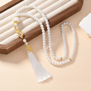 99 Beads 6mm Crystal Glass Tasbih Muslim Prayer Beads Necklace Wholesale Misbaha <strong>for</strong> Dhikr Ramadan <strong>Eid</strong> <strong>Gift</strong> - Product Image 5