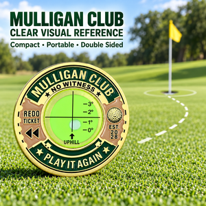 Niveau à bulle double face personnalisé avec logo de club de golf pour la lecture du green, accessoire de putting pour les magasins professionnels, les tournois et les cadeaux promotionnels - Product Image 1