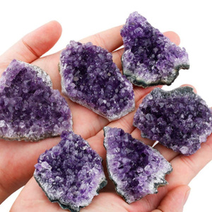 Wholesale Natural <b>Raw</b> Amethyst Cluster <b>Crystal</b> Wicca Reiki Third Eye Chakra Calming Decor Stone for Decor - Product Image 2