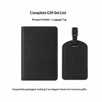 Ensemble de couverture de passeport et d'étiquette de bagage Smart Finder, coffret cadeau de voyage, traceur de positionnement global multifonctionnel pour iOS et Android
