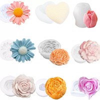 Grenzüberschreitende Vielfalt Blumen-Aromatherapie-Kerzen Silikon-Gel-Form DIY Blumen-Backform Dekorative Form Grenzüberschreitende Großhandelsware