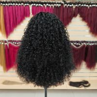 Peluca de Cabello Humano con Frente de Encaje Transparente sin Pegamento 13*4, Rizado Pixie, 200% de Densidad, Cabello Remy Brasileño, Color Natural